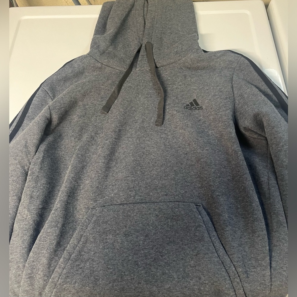 ADIDAS dark grey boys hoodie